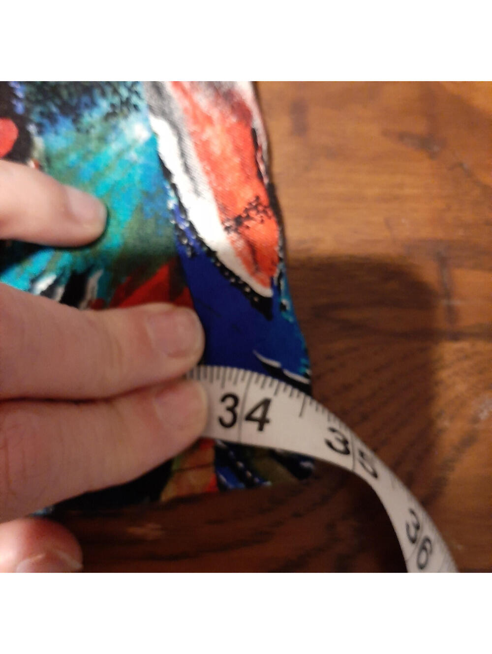 VTG Michele Leslie Maxi Skirt Stretch Waist Multicolor Floral Women's Large - Picture 8 of 9